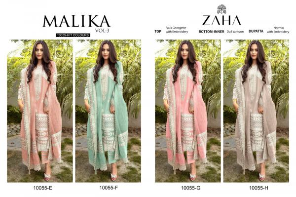 Zaha Malika Vol 3 Georgette Designer Pakistani suit Collection